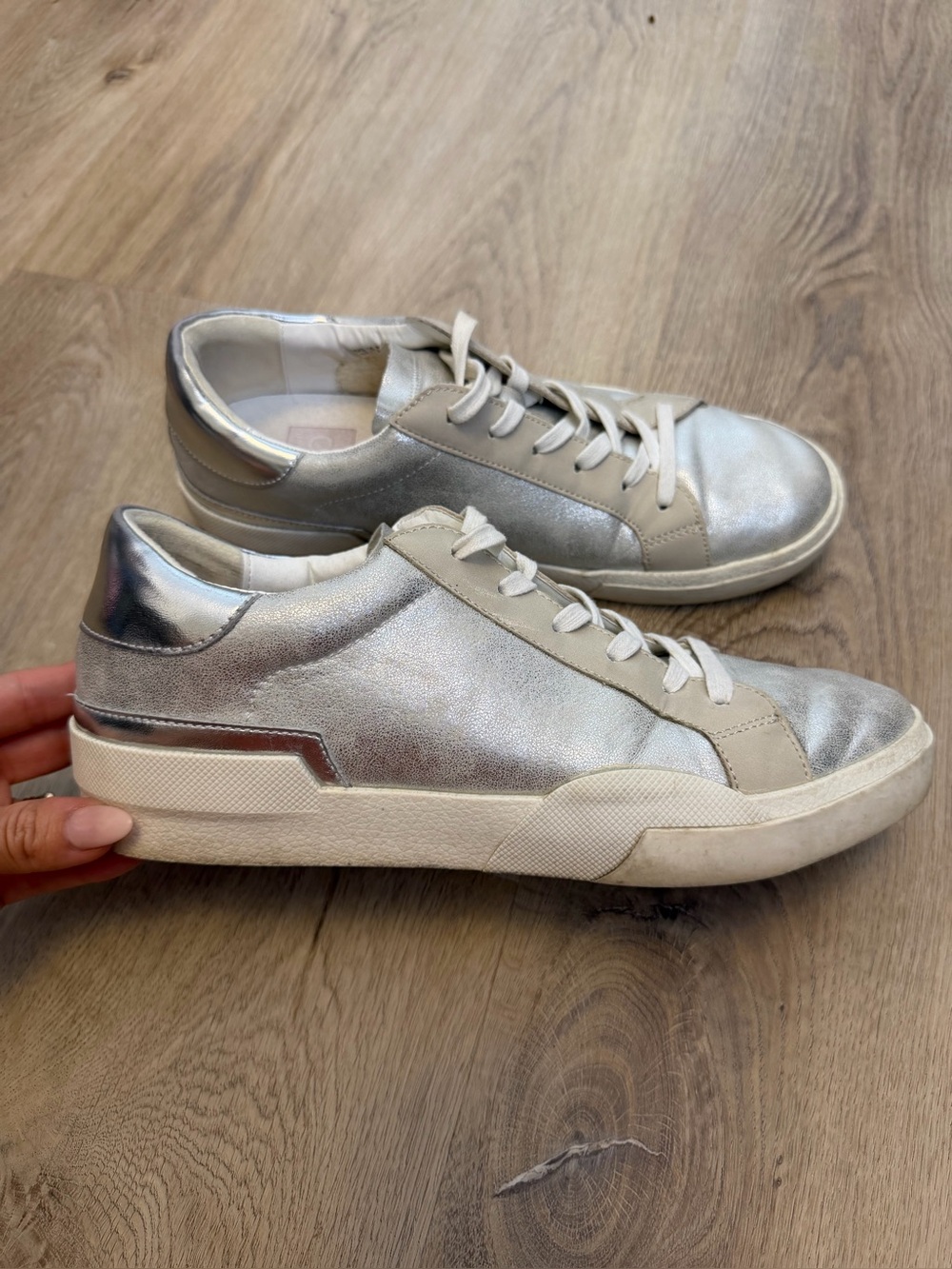 dv by Dolce Vita Metallic Silver Sneakers
